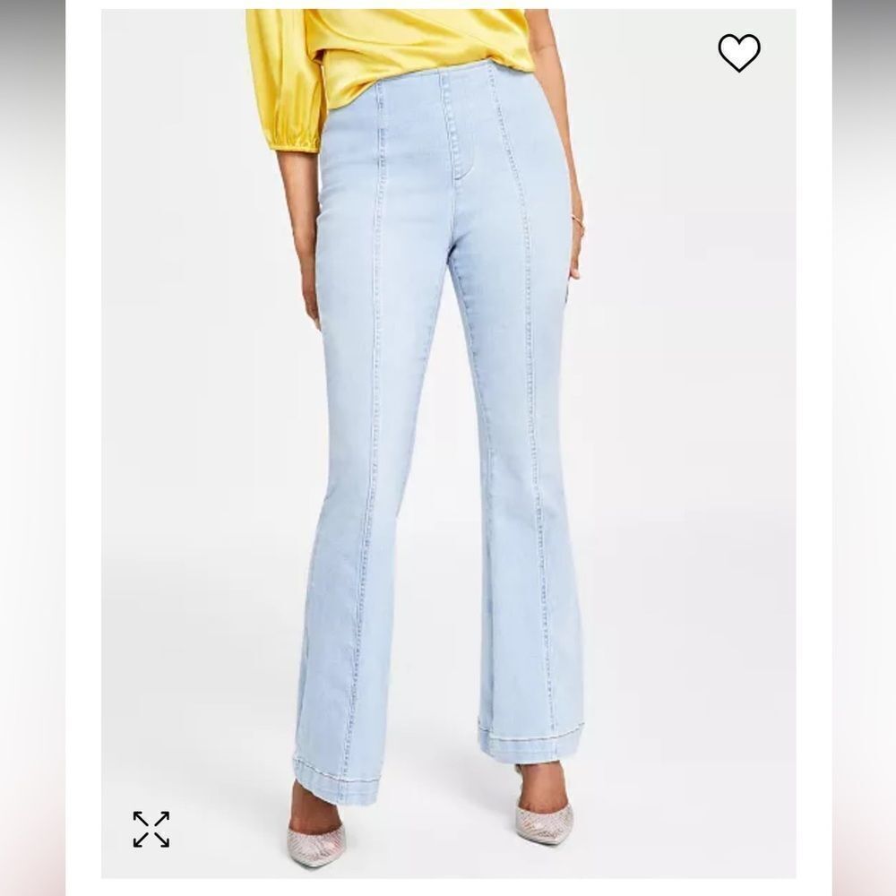 I.N.C. International Concepts Women's High Rise Flared Pull-On Jeans